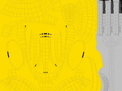 Safety Helmet - uvmap Low-poly 3D model