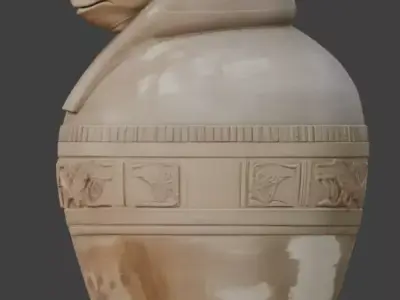 Ancient Egyptian Canopic Jar 3D Prop Analysis 3D model