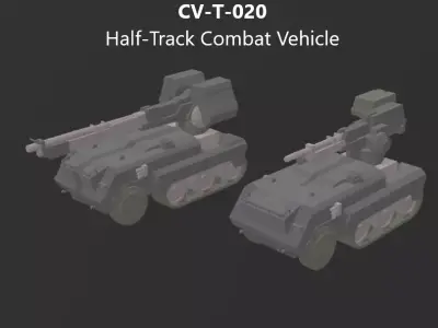 CV-T-020 BAWS Combat Vehicle Model Kit Armored Core 6 3D print model