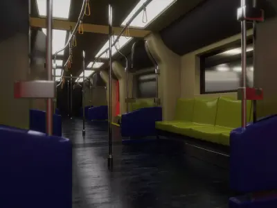 Metro Train Interiors 3D model
