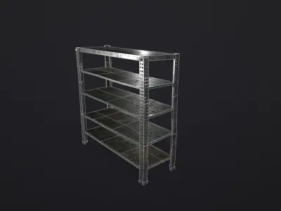 Metal Rack PBR Free low-poly 3D model