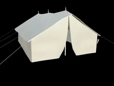Military Tent Low-poly 3D model order
