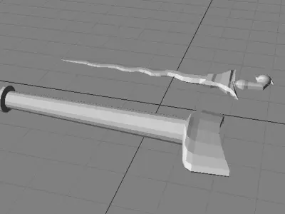 Keris Bugis 3D model