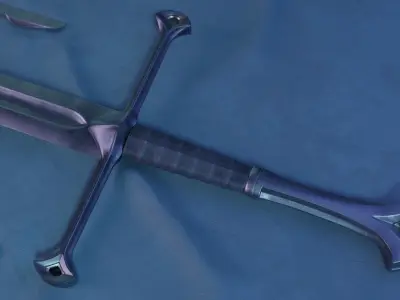 Narsil and Anduril Low-poly 3D model