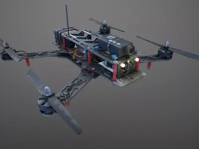 camera quadcopter drone - classic design 3D model