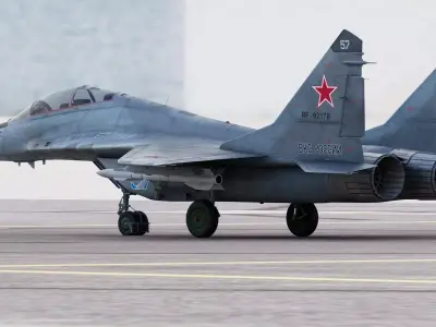 Russian Fighter Jet Mikoyan MiG-29UB Fulcrum B or C Tandem 3D model