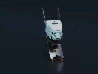Robo head part scifi mechanical future postapo droid  3D model