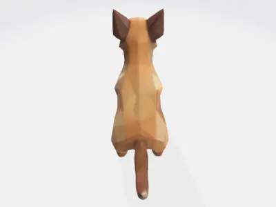 Lowpoly dog Low-poly 3D model