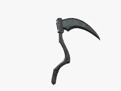 Lowpoly Weapon Scythe Level 1 - Game Ready - Textured PBR Low-poly 3D model