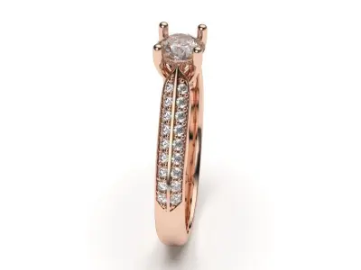 solitaire with ring sizes  8 part S39 3D print model