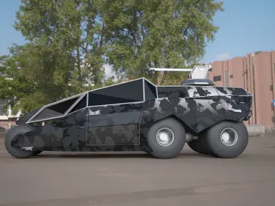 Batmobile concept car 3ds 3D model