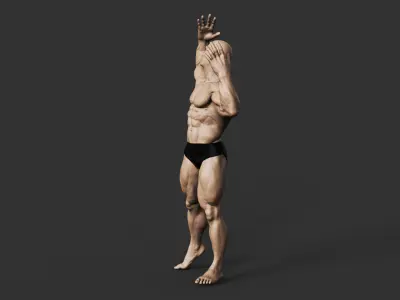 Bodybuilder 3D print model 2
