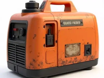 Worn Portable Generator 3D Model Survival Power Source Low-poly 3D model