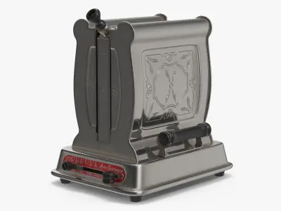 Auto-Toastmaker Vintage Side Load Toaster Chrome 3D model