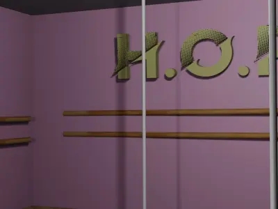 Dance Studio Low-poly 3D model