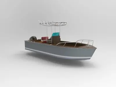 Boston Whaler Fishing boat 2 3D model