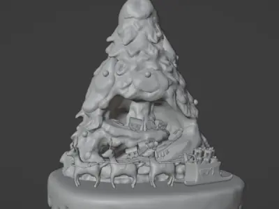 christmas tree and also printable model 3D print model purchase