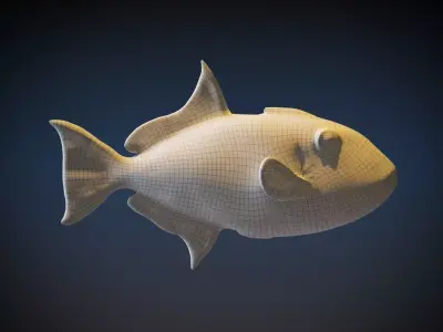 Blue Throat Trigger 3D model purchase