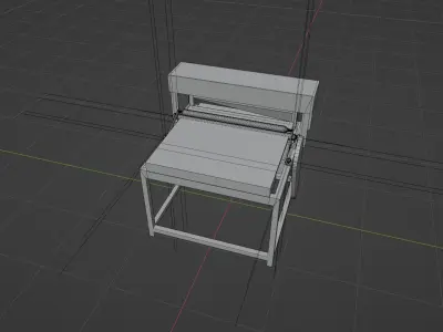 industrial Rubber Cutter Machine Low-poly 3D model