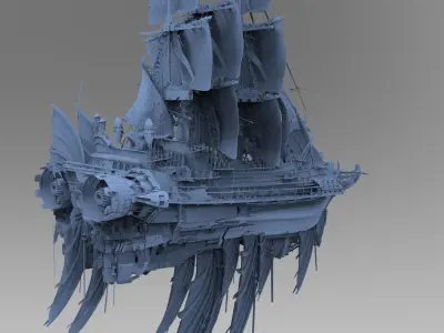 Empress Airship Sci-Fi 2 Design 3D model