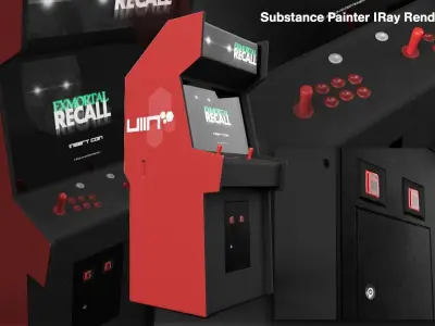 Low-poly Arcade Cabinet Low-poly 3D model