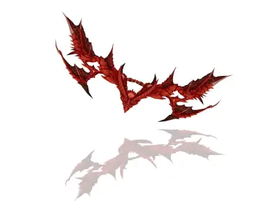 Dragon Scales Bow Low-poly 3D model