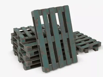 Euro Pallets Assets 02 Low-poly 3D model