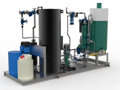 FIRED STEAM GENERATOR SKID 3D model