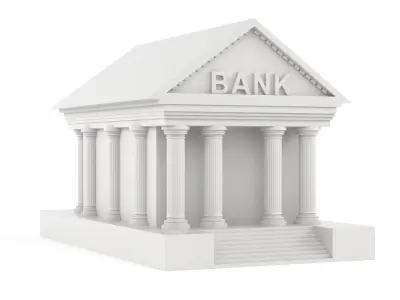 Bank Building Symbol 3D model buy