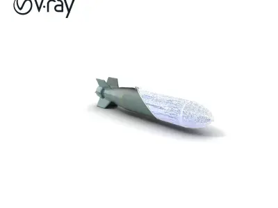 Nuclear Bomb Iconic Shape Simulation model pack Low-poly 3D model