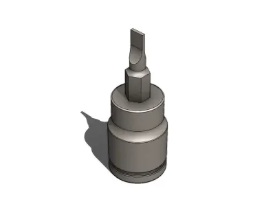 Short Socket Screwdriver Soquete Curto de Fenda 3D model