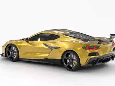 Chevrolet Corvette C8 2025 Low-poly 3D model
