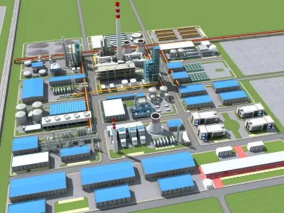Chemical Plant 1 3D model purchase