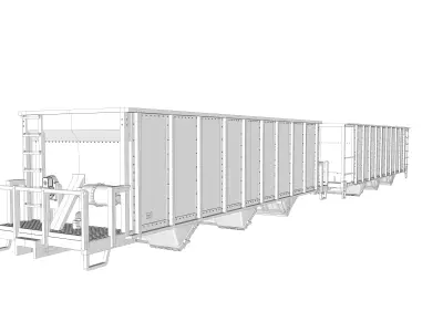 Aggregate Rock Phosphate Hoppers CSX HO 3D print model