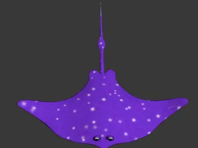 cartoon Ray Low-poly 3D model Low-poly 3D model Low-poly 3D model