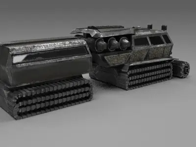 Rough Terrain Vehicle  RTV Low-poly 3D model