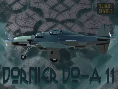 Dornier DO A 11 Low-poly 3D model