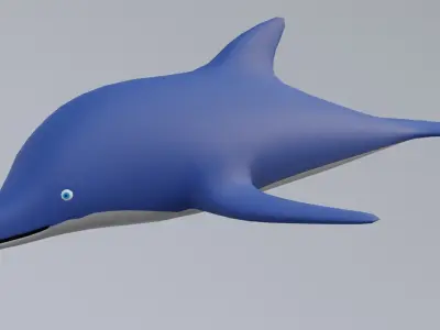 Cartoon Dolphin 3D model purchase
