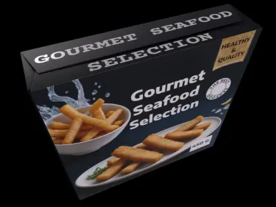  Frozen Fish Fingers - GAME READY PBR Low-poly 3D model
