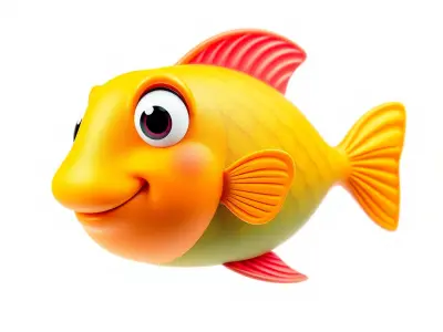 Colorful Cartoon Fish Model Pack with HighDetail Textures Low-poly 3D model