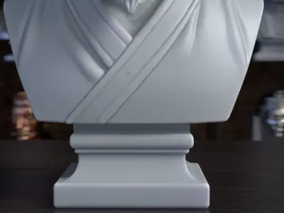 Genghis Khan Bust Mongol Empire Printable STL File 3D print model