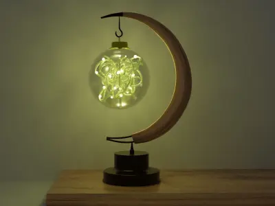 Antique night lamp  for decoration low poly Low-poly 3D model
