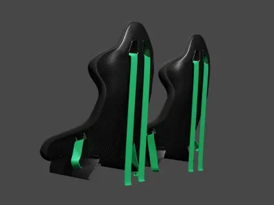 racing car seat 3D model