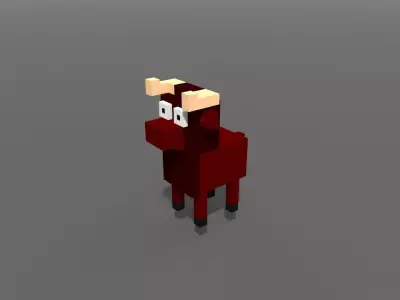 Voxel Mad Bull 3D model
