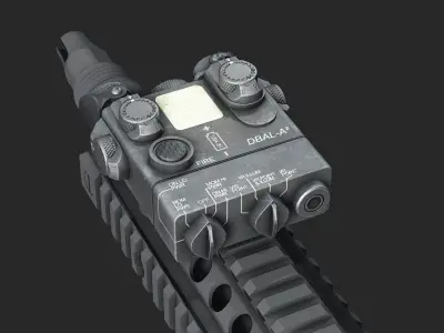Steiner Optics DBAL A2 IR Laser flashlight Low-poly 3D model