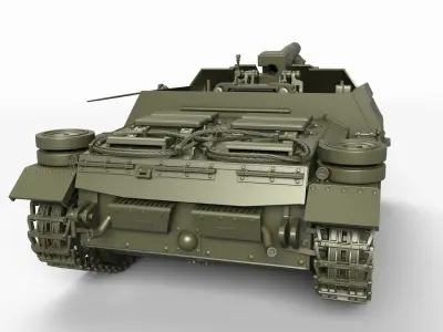 sIG 33 auf Fahrgestell Panzerkampfwagen III 3D print model