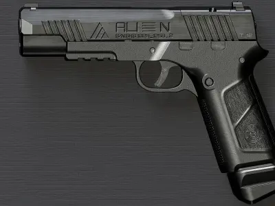 Alien-HandGun Low-poly 3D model