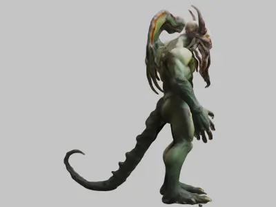 Scorpion Man 3D Model Low-poly 3D model