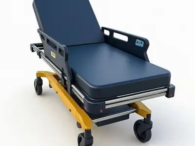 Medical Stretcher Low-poly 3D model