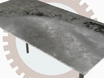 Table of Metal - Game Ready - 4k Low-poly 3D model